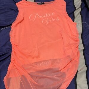 Coral Mesh Top